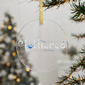 Tethered 2025 Acrylic Ornament – Minimal Holiday Tree Decor