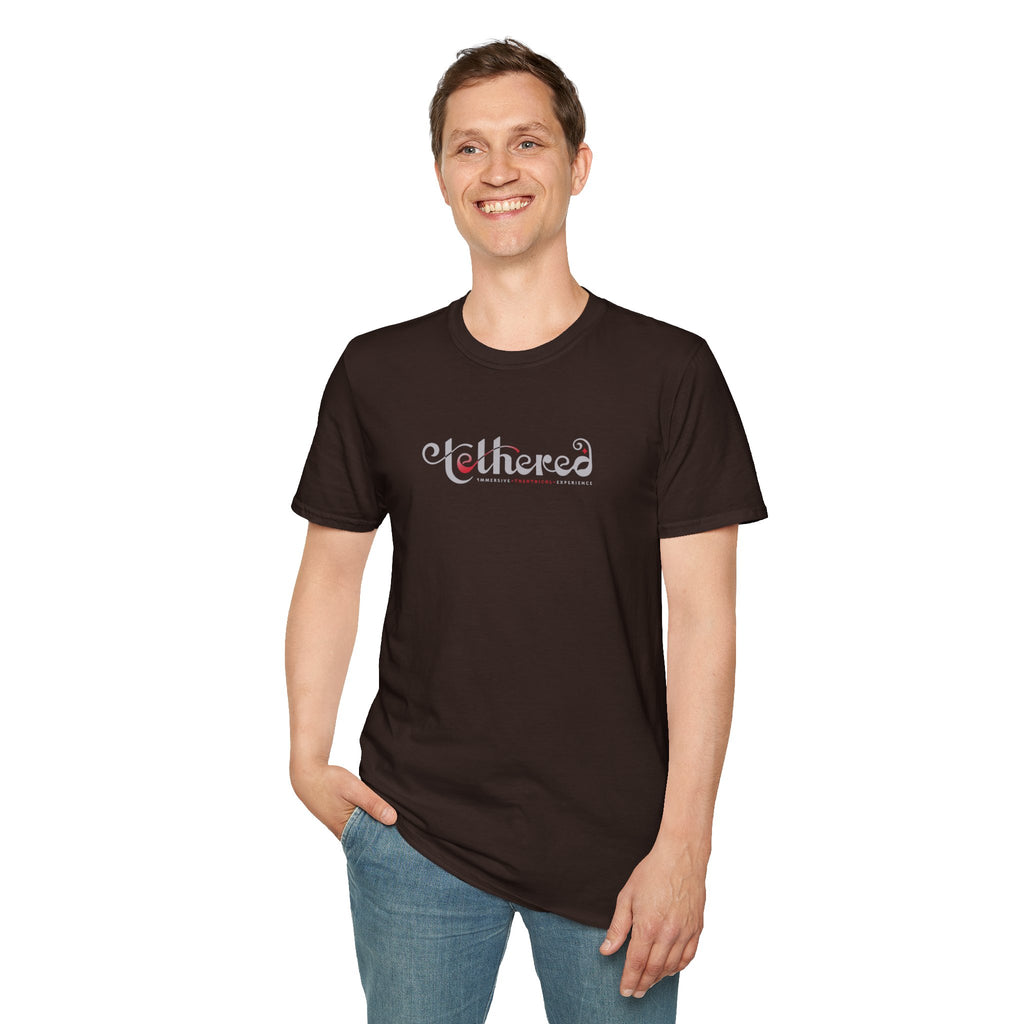 Tethered "White" Logo Unisex Softstyle T-Shirt