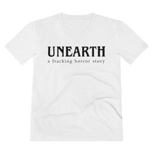 Load image into Gallery viewer, Unearth Black Logo Men&#39;s Lightweight V-Neck Semi-Fitted Tee
