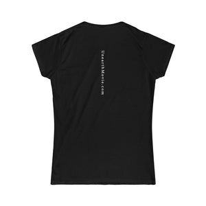 No Fracking Way Unearth Women's White Text Softstyle Tee