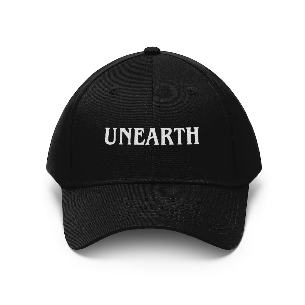 Unearth White Logo Unisex Twill Hat