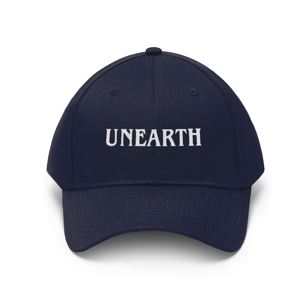 Unearth White Logo Unisex Twill Hat