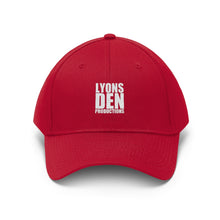 Load image into Gallery viewer, Lyons Den Productions White Logo Unisex Twill Hat
