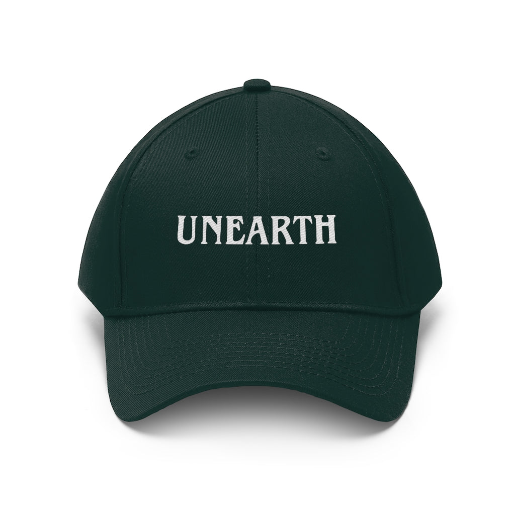 Unearth White Logo Unisex Twill Hat