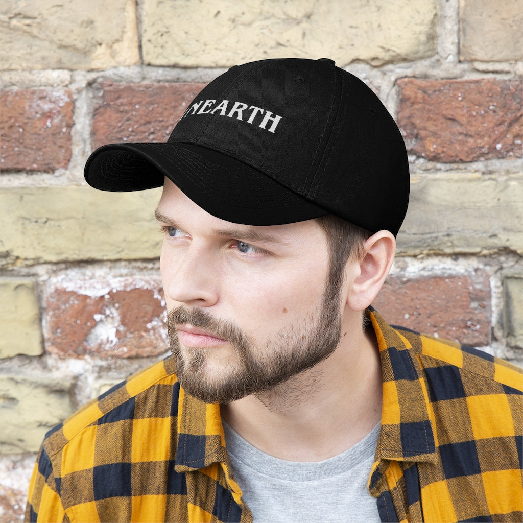 Unearth White Logo Unisex Twill Hat