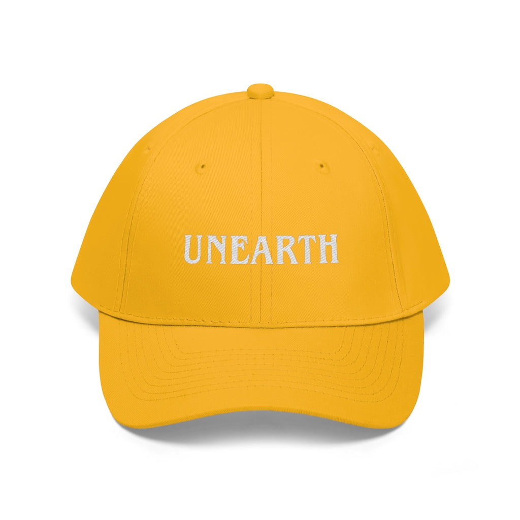 Unearth White Logo Unisex Twill Hat