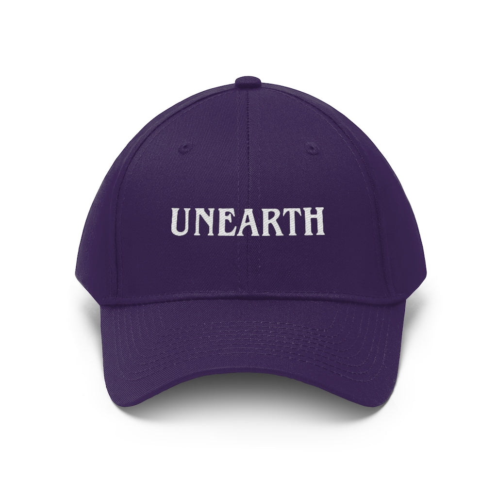 Unearth White Logo Unisex Twill Hat