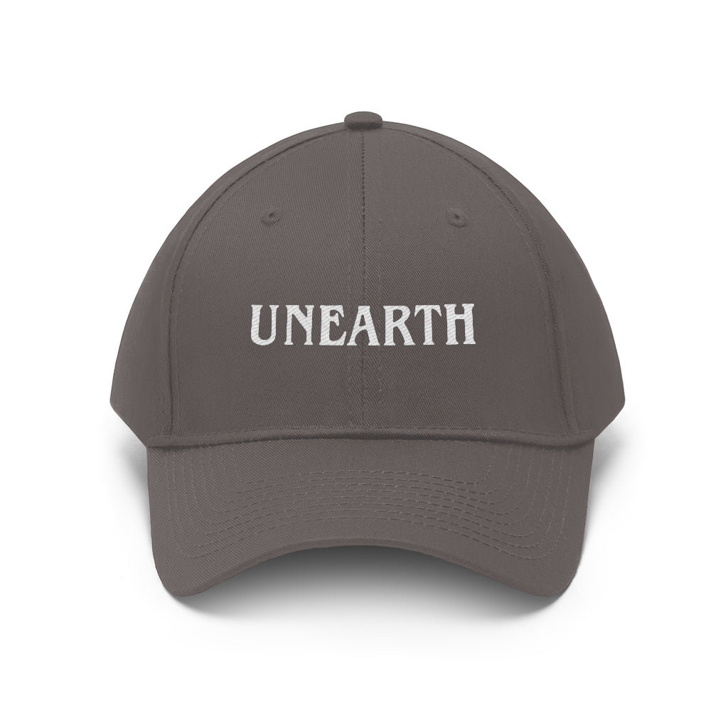 Unearth White Logo Unisex Twill Hat