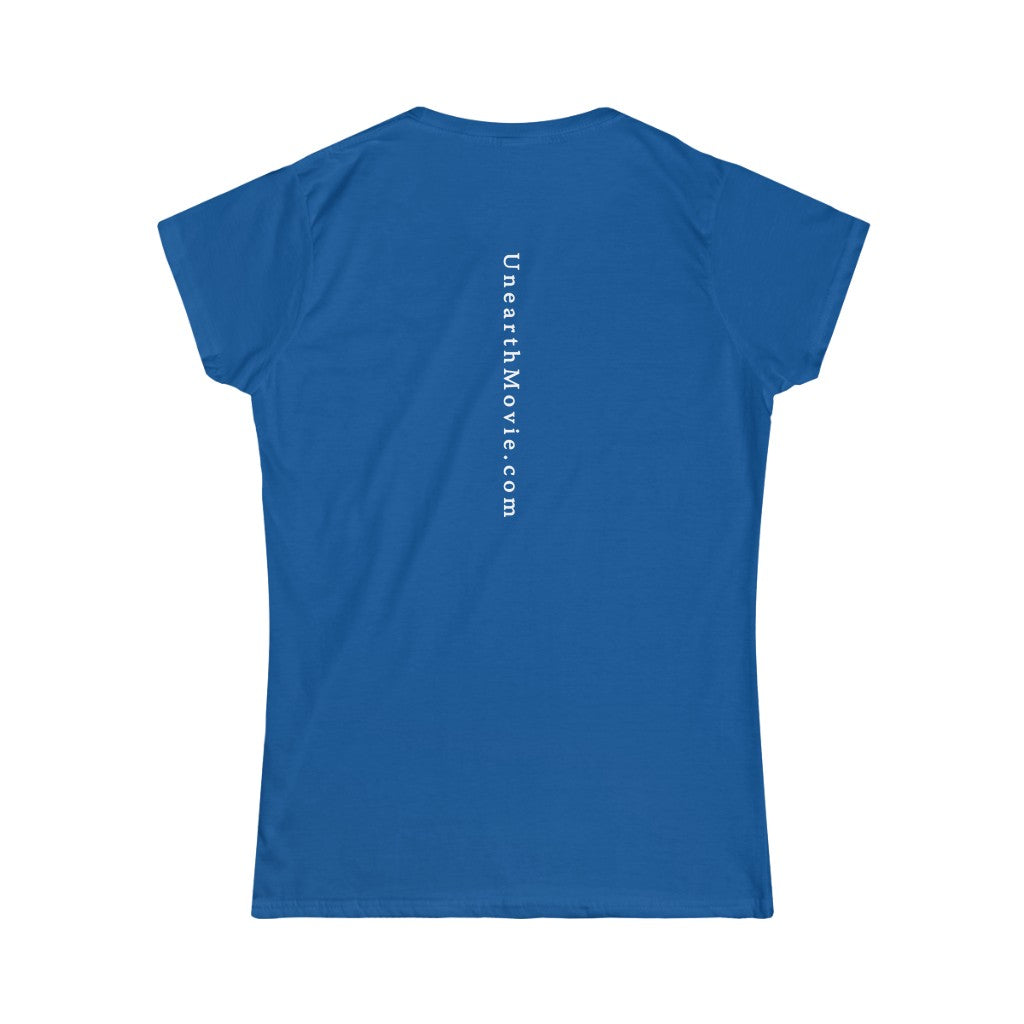 Unearth White Logo Women's Softstyle Fitted Tee