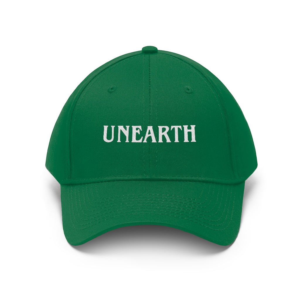 Unearth White Logo Unisex Twill Hat