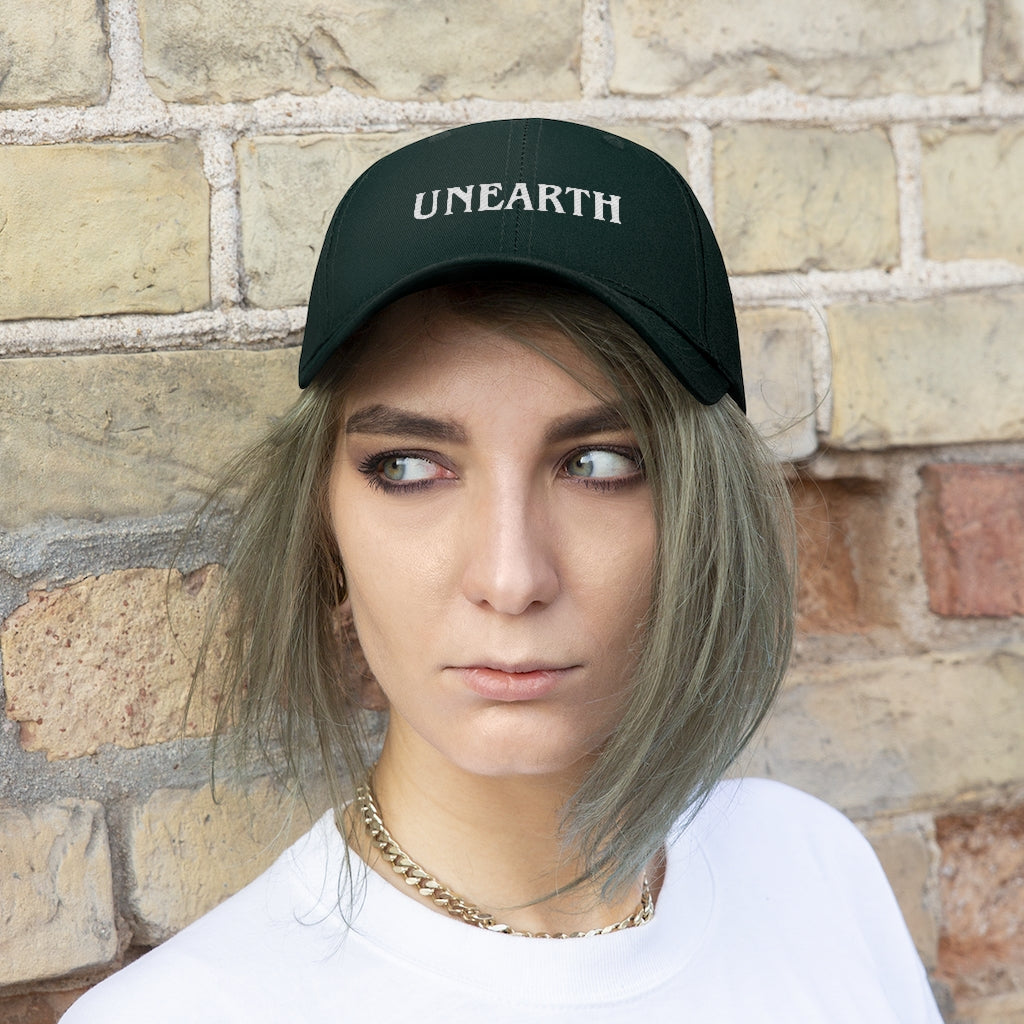 Unearth White Logo Unisex Twill Hat