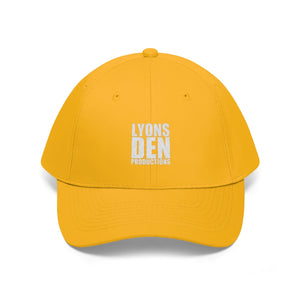 Lyons Den Productions White Logo Unisex Twill Hat