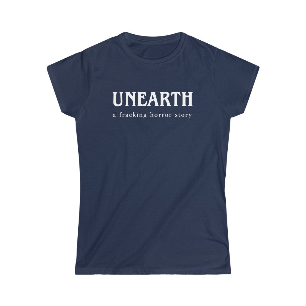 Unearth White Logo Women's Softstyle Fitted Tee