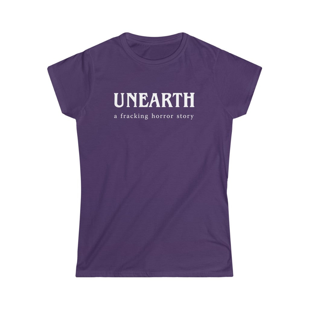 Unearth White Logo Women's Softstyle Fitted Tee