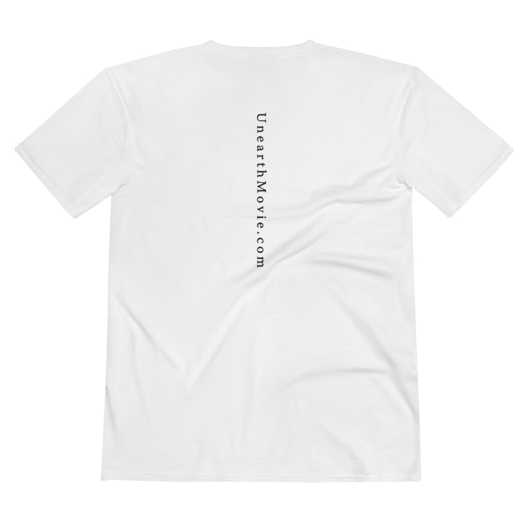 Unearth Black Logo Men's Lightweight V-Neck Semi-Fitted Tee