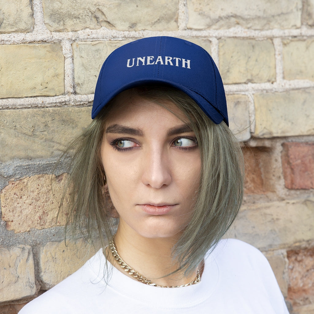 Unearth White Logo Unisex Twill Hat