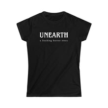 Load image into Gallery viewer, Unearth White Logo Women&#39;s Softstyle Fitted Tee

