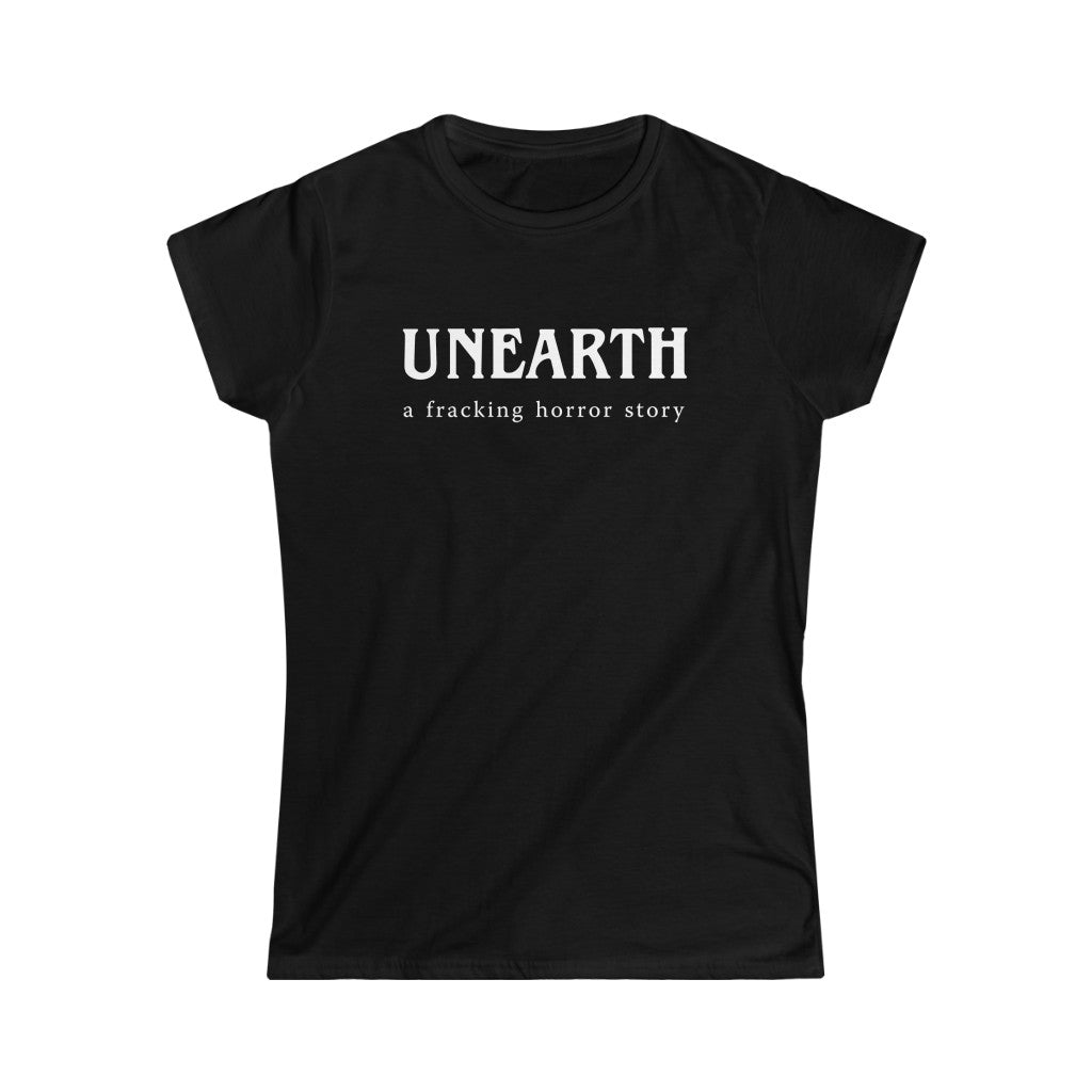 Unearth White Logo Women's Softstyle Fitted Tee