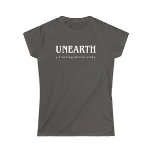 Unearth White Logo Women's Softstyle Fitted Tee