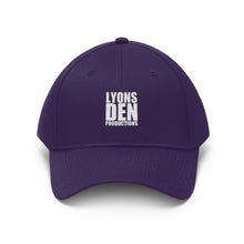 Load image into Gallery viewer, Lyons Den Productions White Logo Unisex Twill Hat
