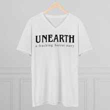 Load image into Gallery viewer, Unearth Black Logo Men&#39;s Lightweight V-Neck Semi-Fitted Tee
