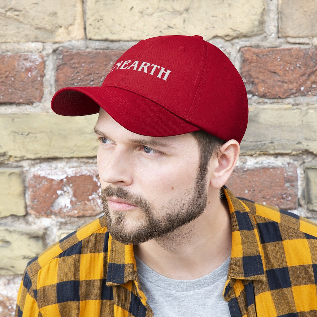 Unearth White Logo Unisex Twill Hat