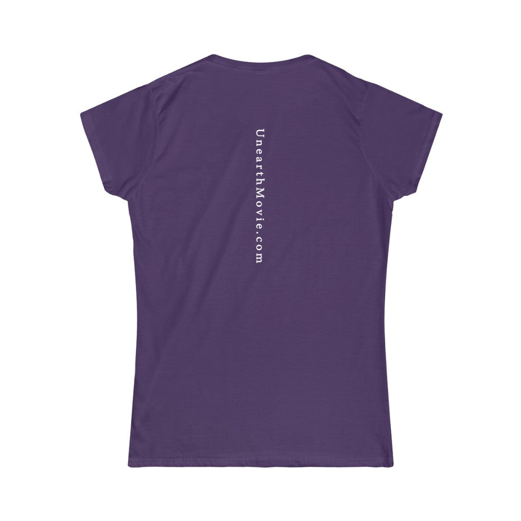Unearth White Logo Women's Softstyle Fitted Tee