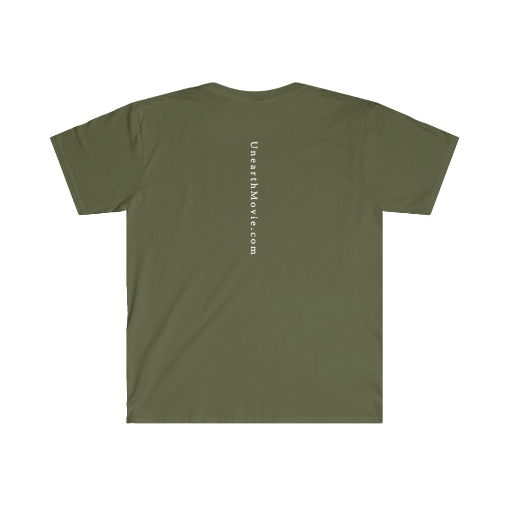 Unearth White Logo Men's Fitted Short Sleeve Tee