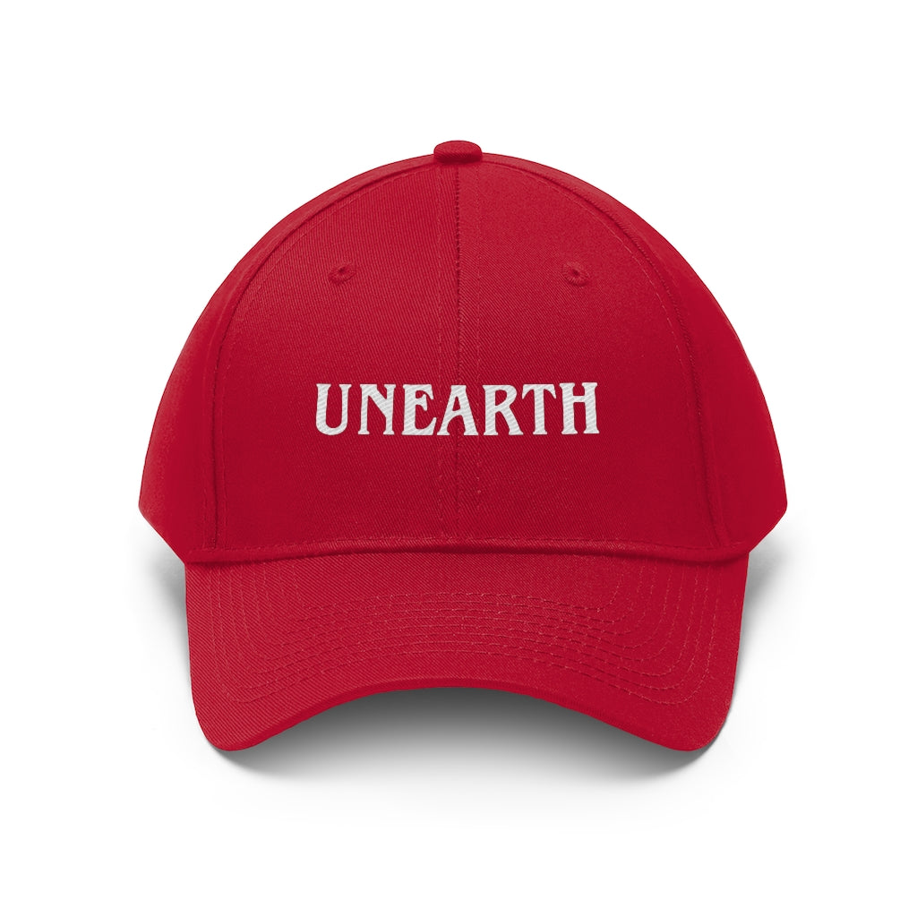 Unearth White Logo Unisex Twill Hat