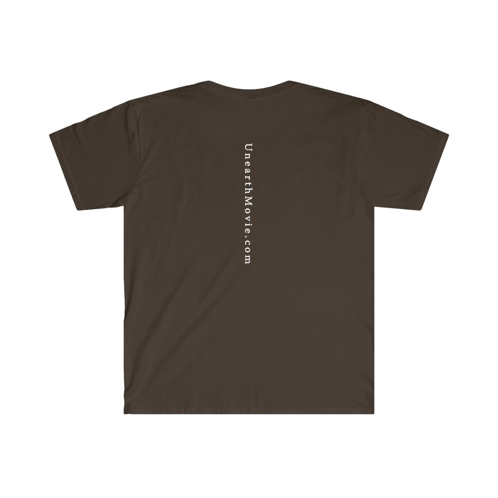 Go Frack Yourself Unearth White Text Unisex Softstyle T-Shirt