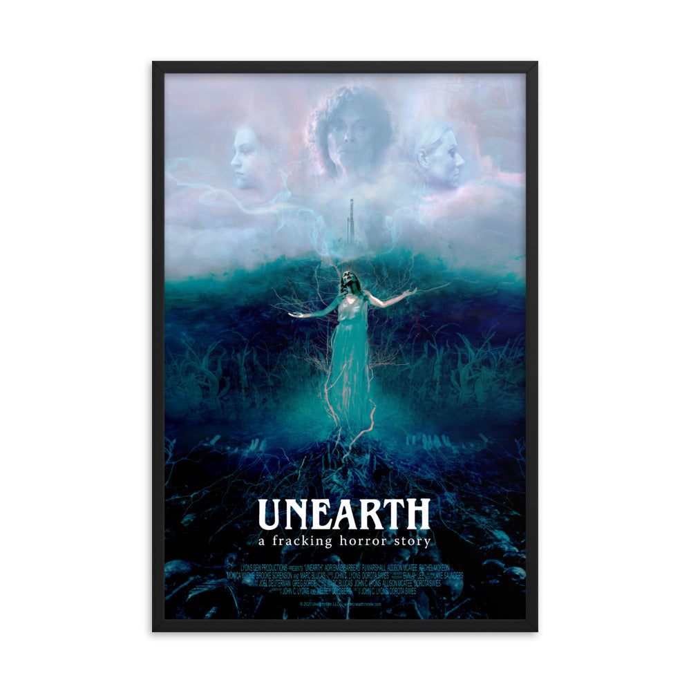 Unearth Premium Black Framed Official Movie Poster with Semi-glossy finish